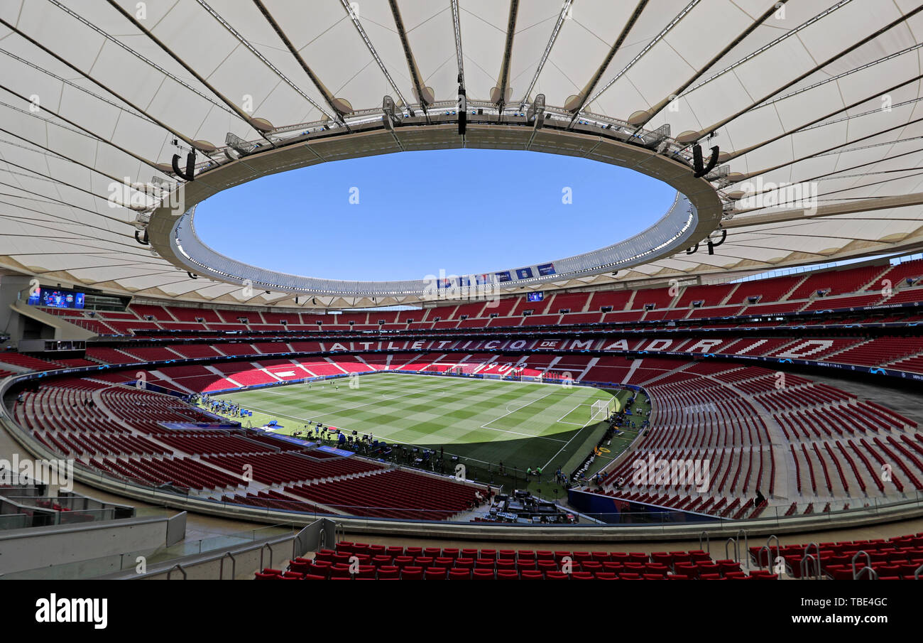 Madrid, Spain. 1st June 2019. Wanda Metropolitano Stadium, Tottenham Hotspur Fc V Liverpool Fc, 2019 Credit: Allstar Picture Library/Alamy Live News Stock Photo