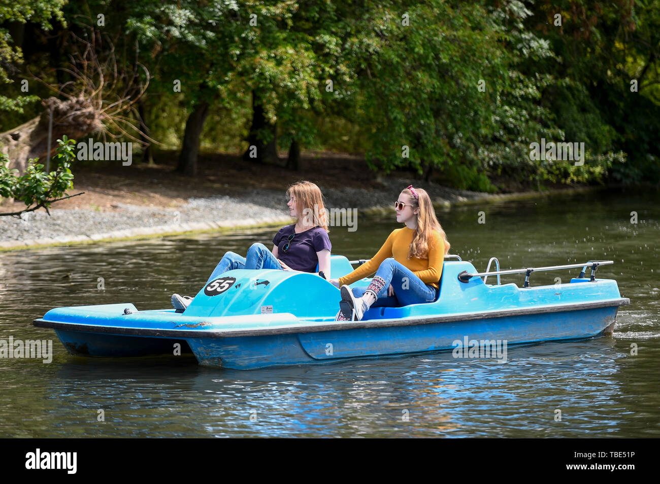 Regents park pedal boats hires stock photography and images Alamy