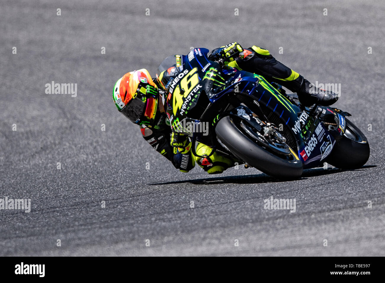 Mugello, Italy. 01st June, 2019. 46 Valentino Rossi during Q1 Credit: Independent Photo Agency/Alamy Live News Stock Photo