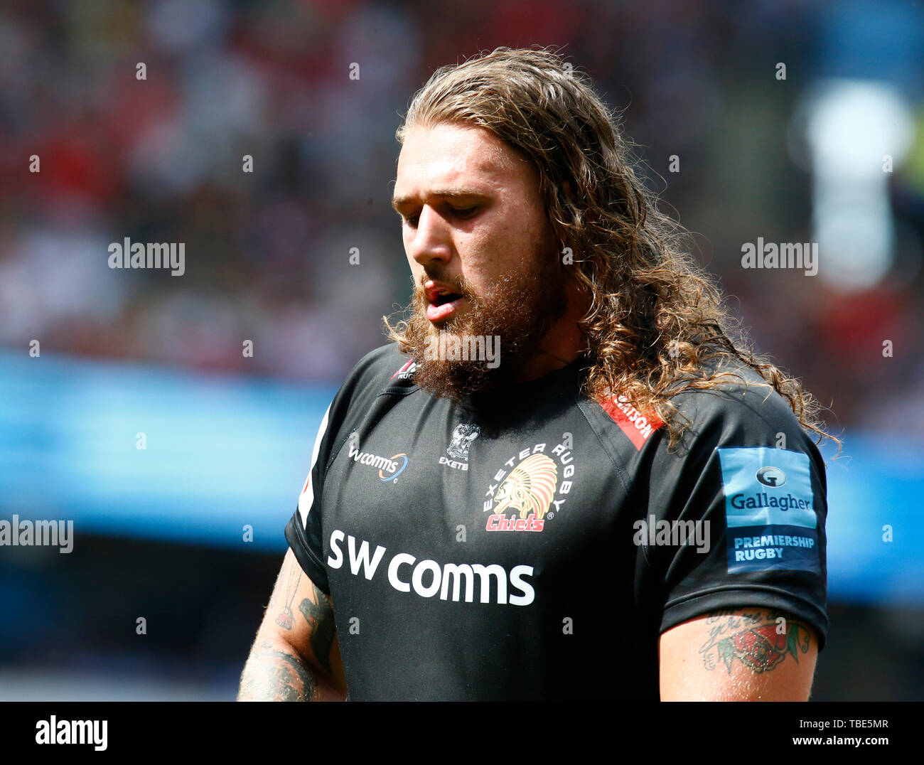 LONDON, United Kingdom. 01st June, 2019. Harry Williams of Exeter Chiefs  during Gallagher Premiership Rugby Final between Exeter Chiefs and Saracens  at Twickenham Stadium, London, on 01 June 2019 Credit: Action Foto