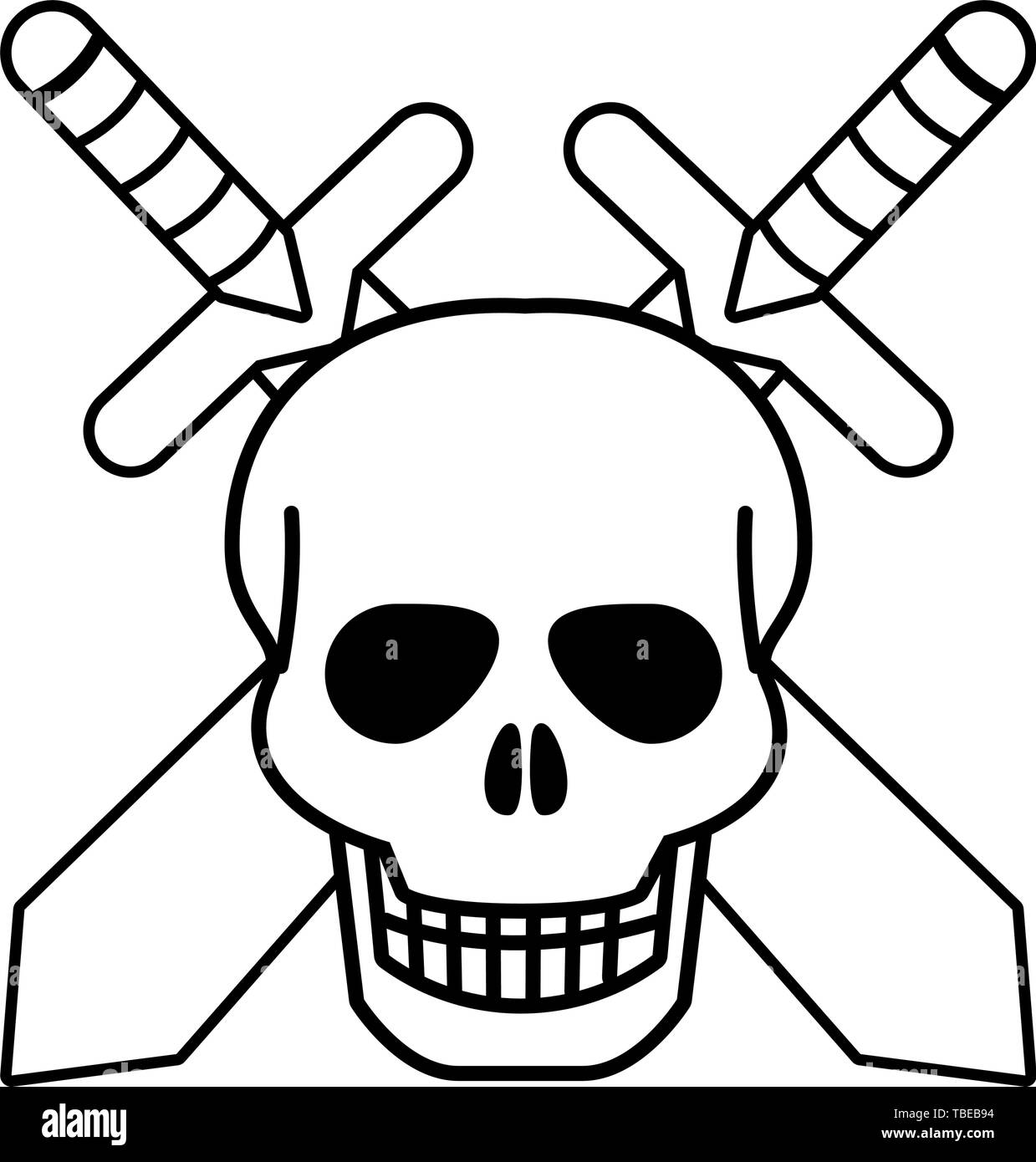 Scary Skull Symbol Logo Tattoo Design Stock Vector Royalty Free  1909931692  Shutterstock