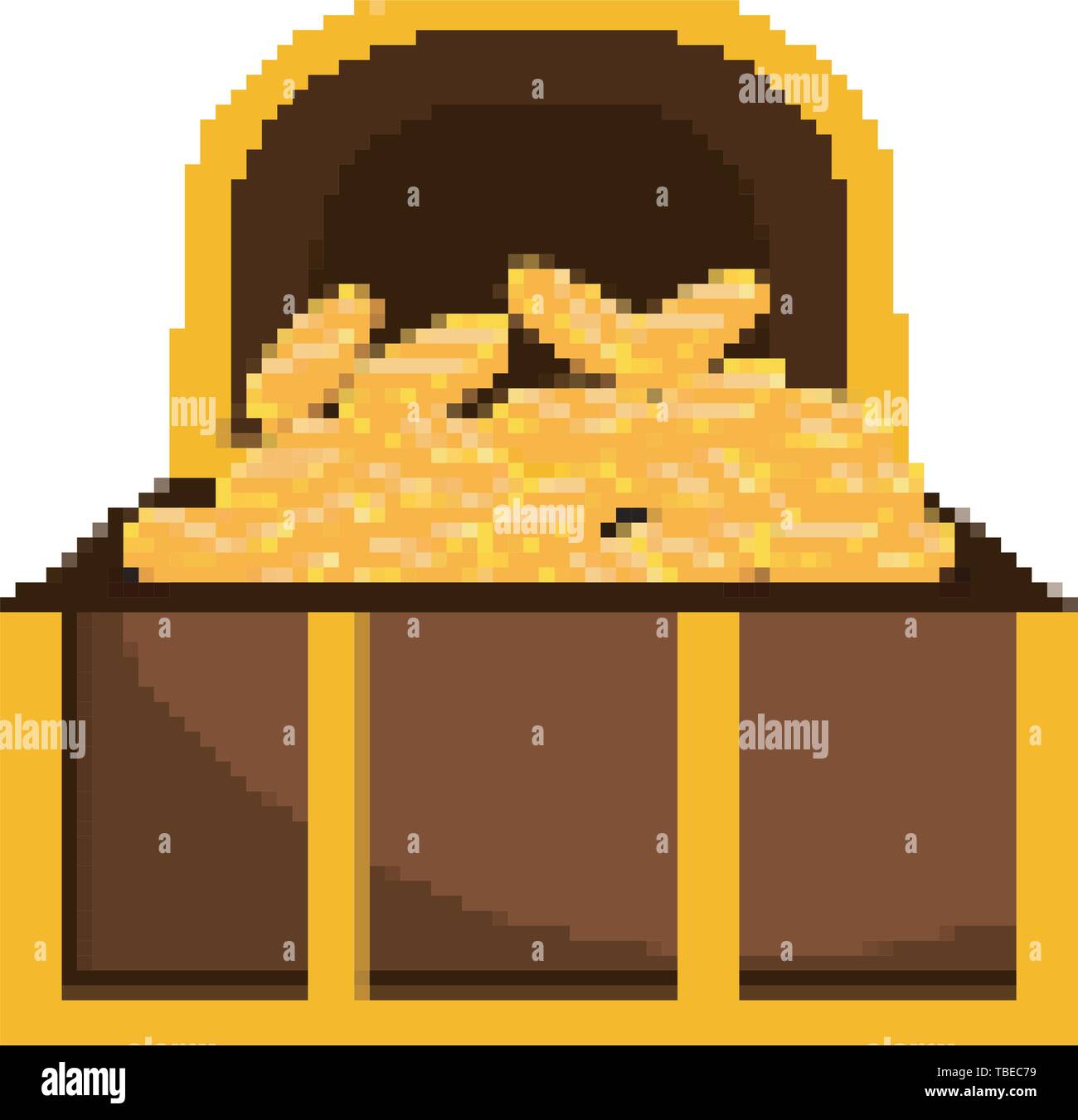 Treasure chest design, Box vintage gold wealth pirate ancient antique