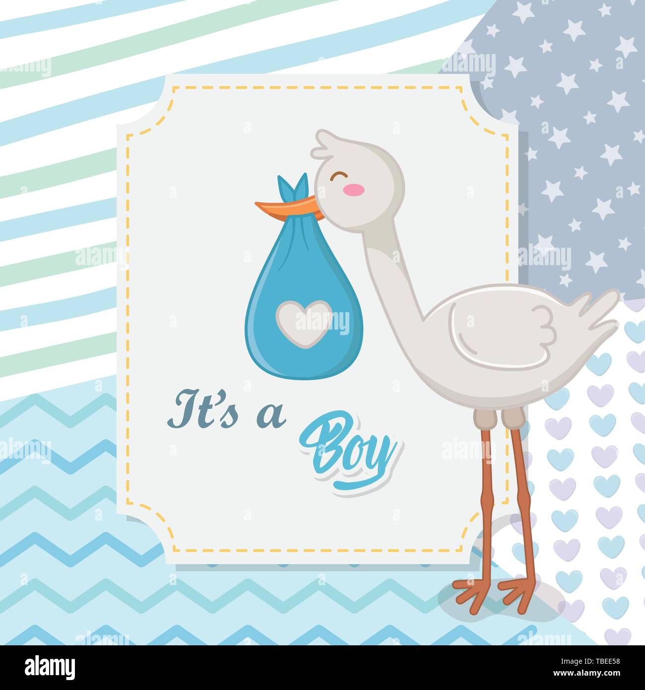Baby Shower Of A Boy Design Invitation Party Card Decoration Love