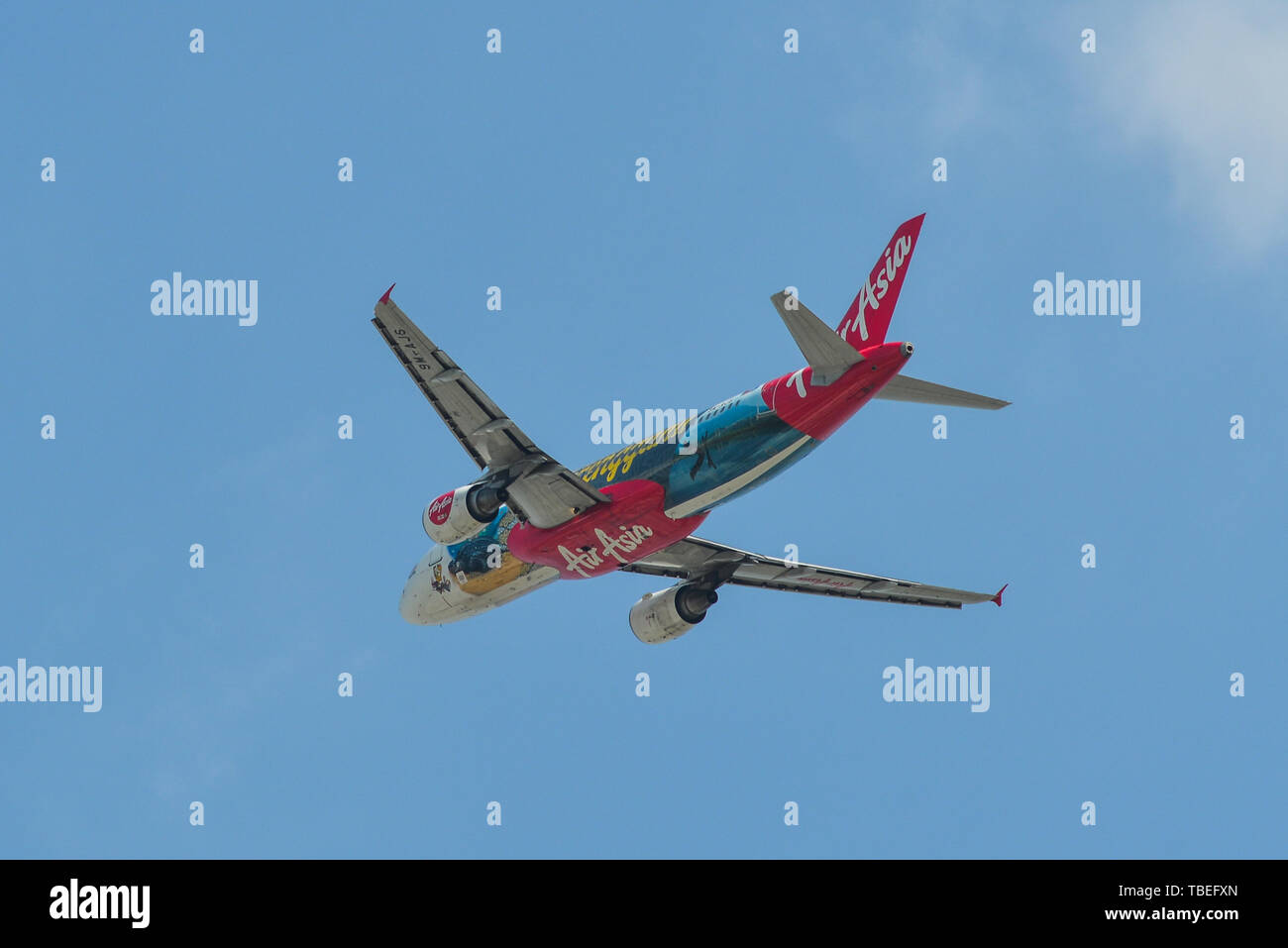 Saigon Vietnam Feb 25 2019 9m Ajs Airasia Airbus A320 Lets Fly To Terengganu Livery Taking Off From Tan Son Nhat Airport Sgn Stock Photo Alamy