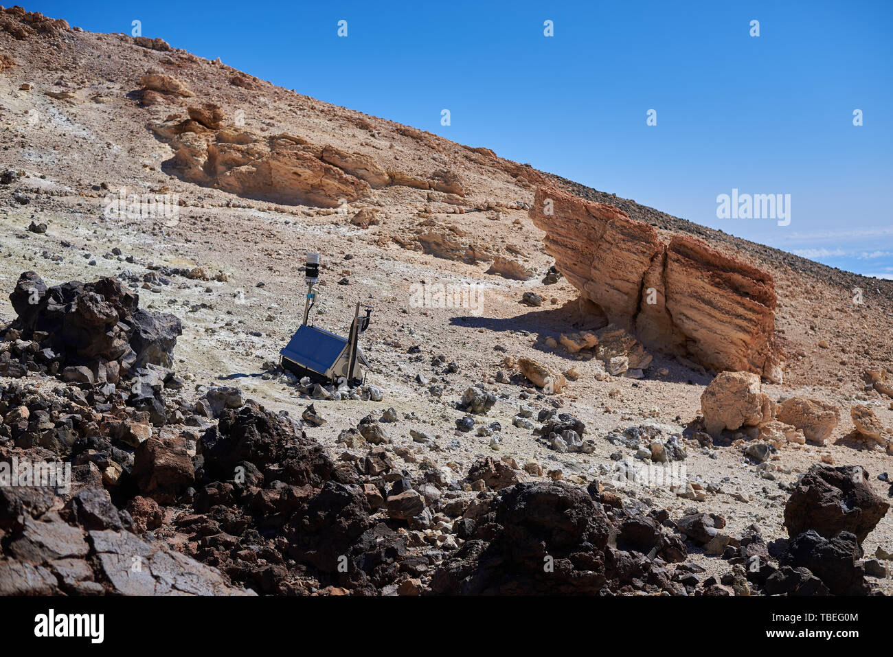 Weather Station and sismic detector on Teide mountain in Tenerife