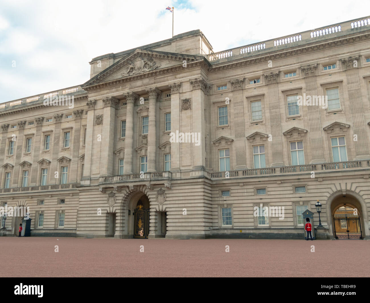 London, UK April, 2019 The Queen's Guard on duty at Buckingham