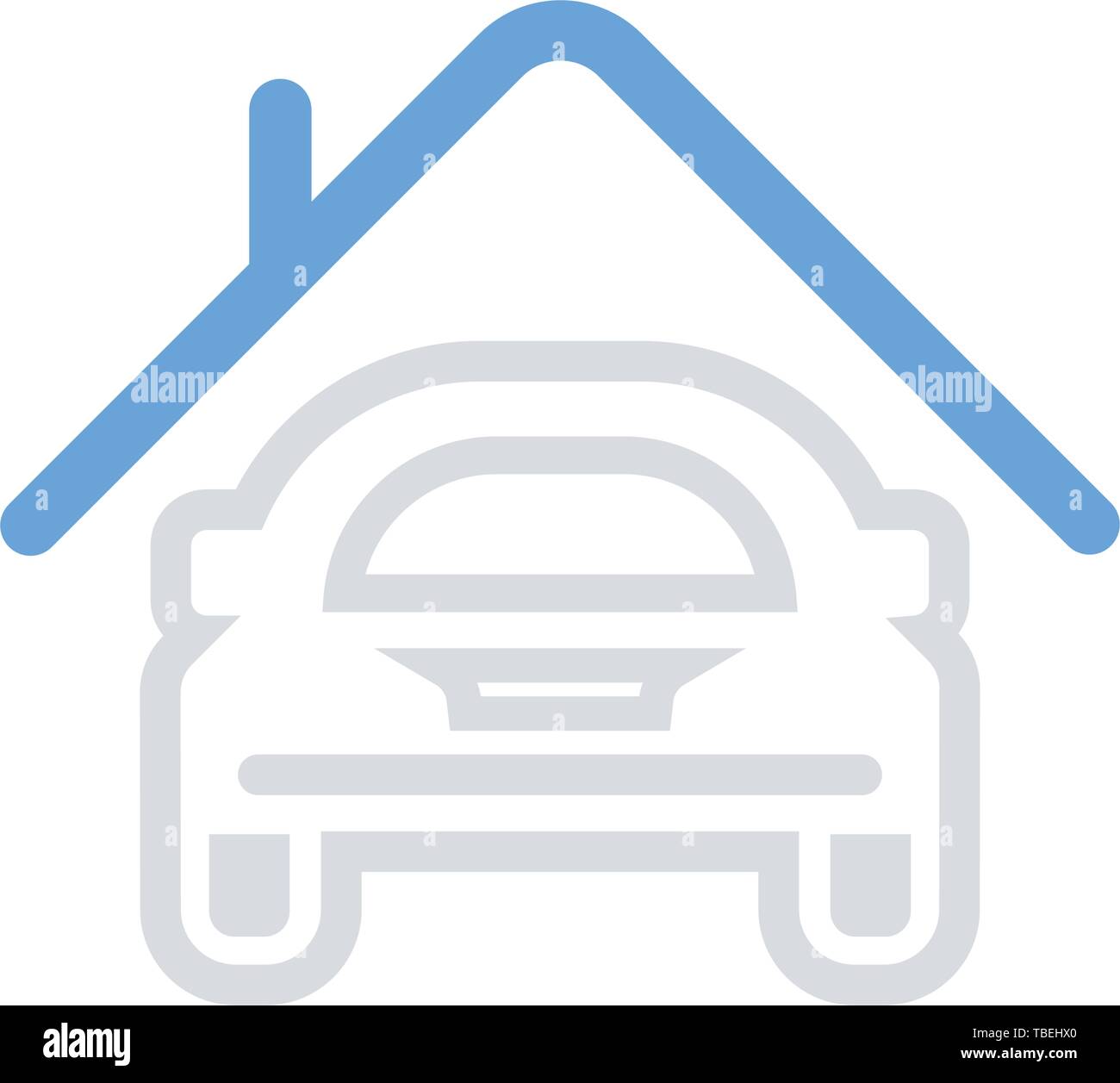 Car garage icon - vector Stock Vector