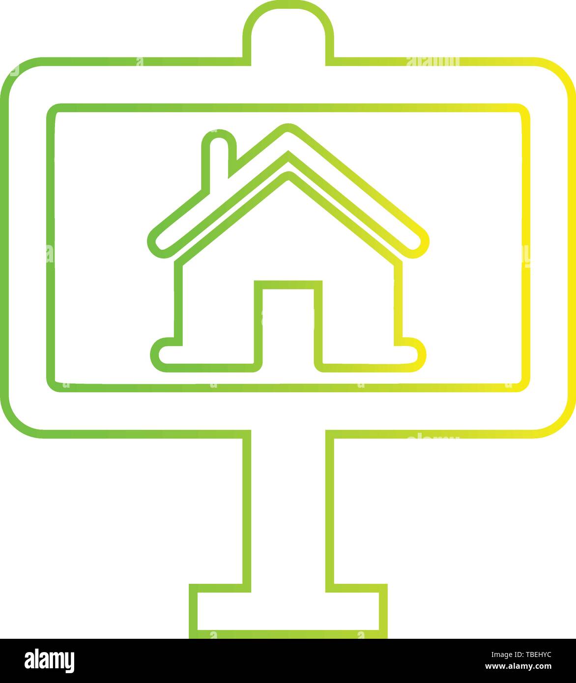 Real estate billboard icon Stock Vector
