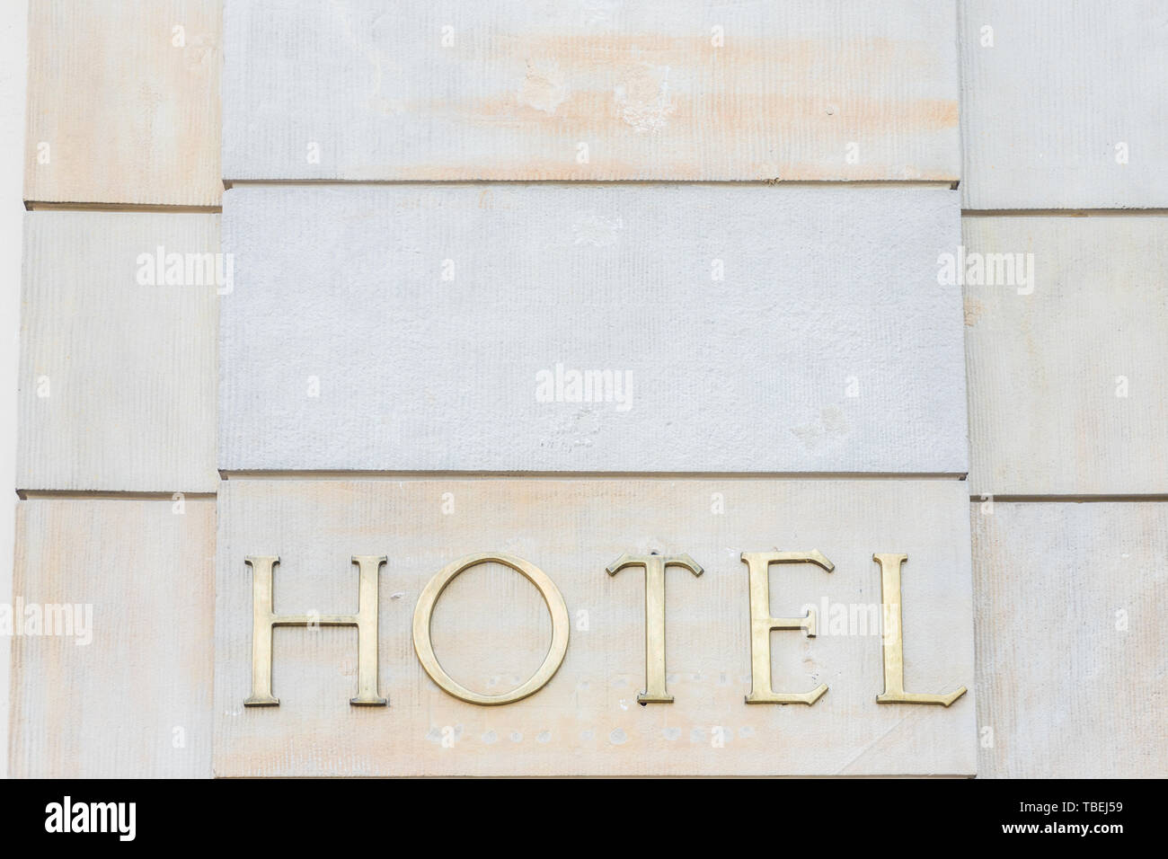 A generic hotel sign Stock Photo