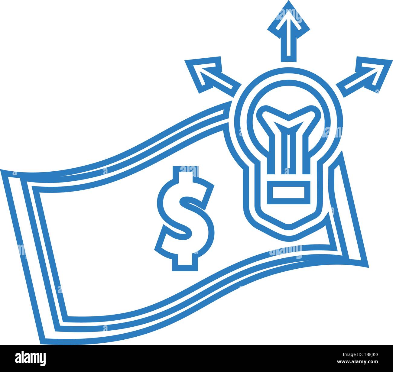 Money Making Ideas - Flat style design icon - vector Stock Vector