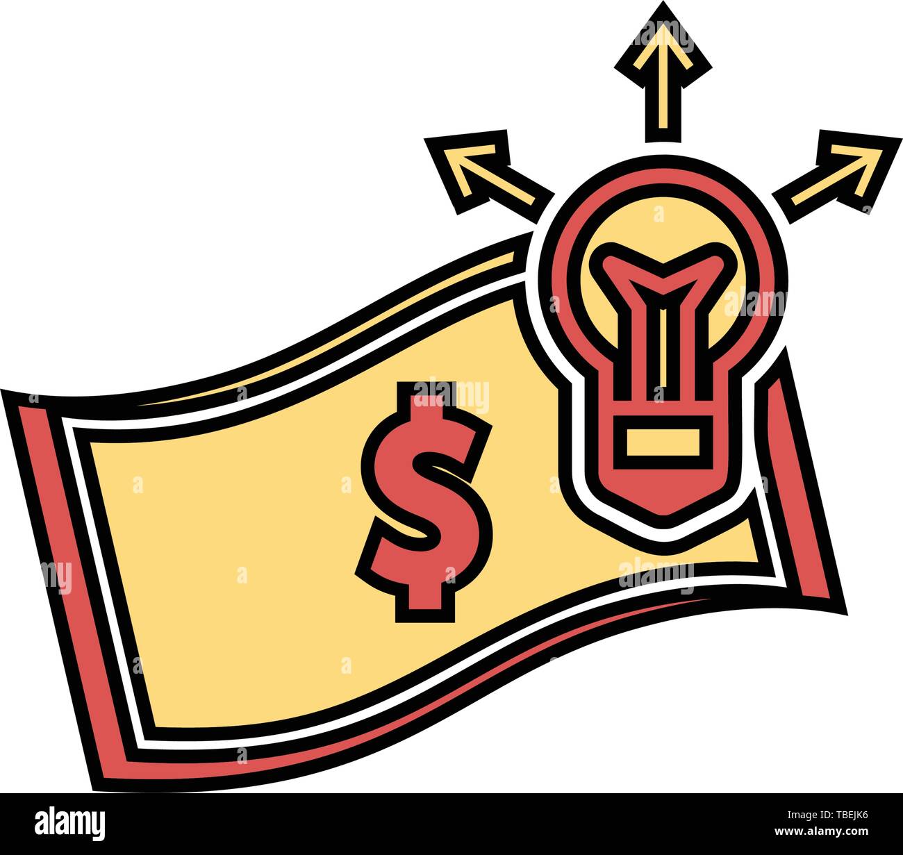 Money Making Ideas - Flat style design icon - vector Stock Vector
