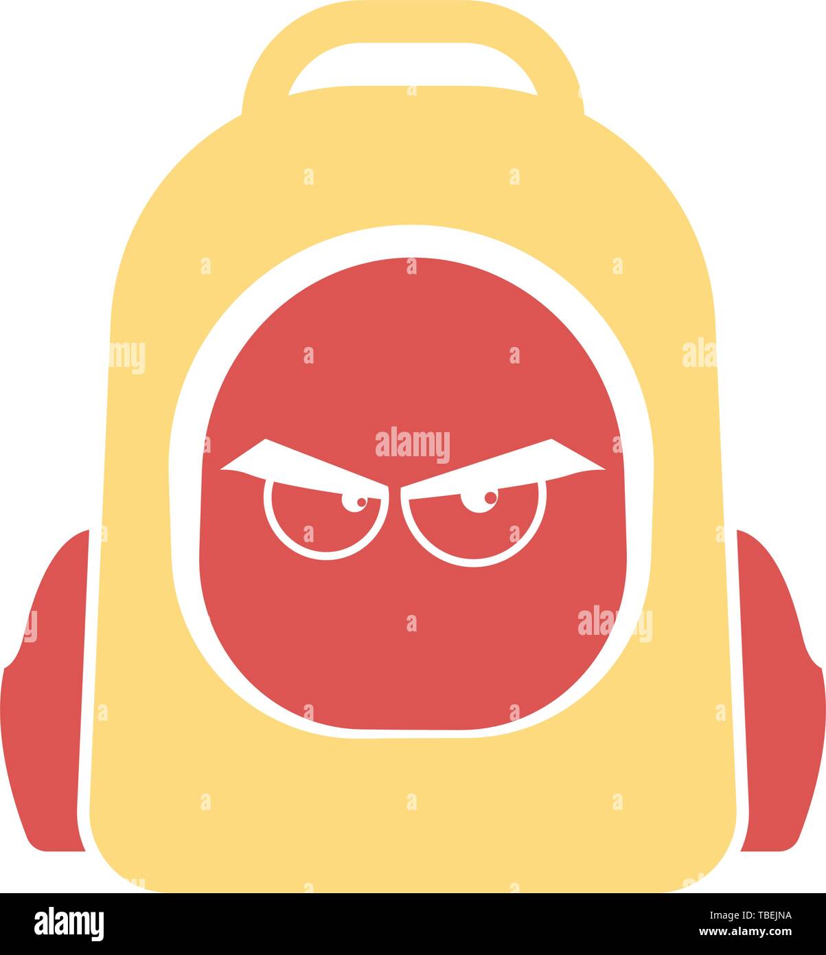 Backpack icon - School backpack icon - with Eye vector illustration Stock Vector