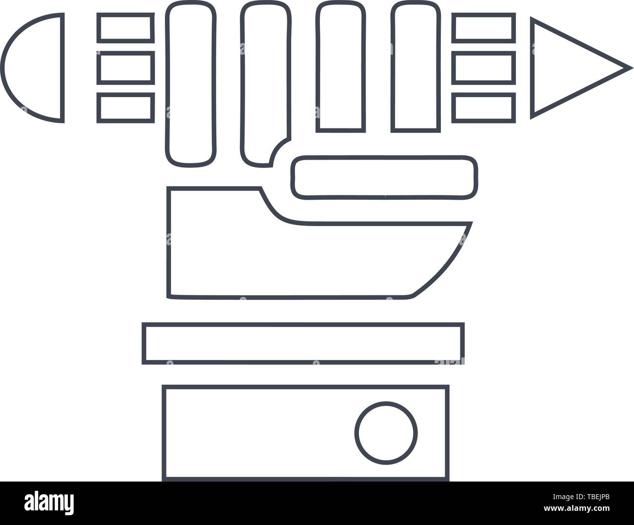 Vector illustration of a hand holding a pencil Stock Vector Image & Art ...