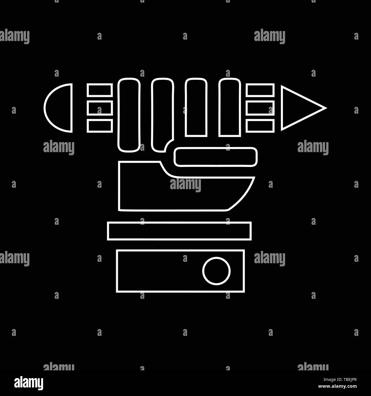 Vector illustration of a hand holding a pencil Stock Vector Image & Art ...