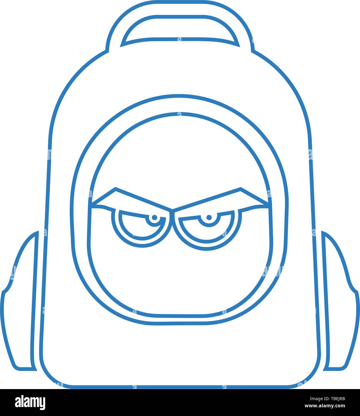 Backpack icon - School backpack icon - with Eye vector illustration Stock Vector