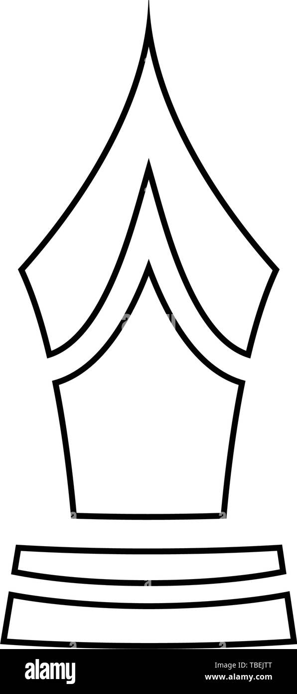 Fountain pen nib icon symbol line art style design vector Stock