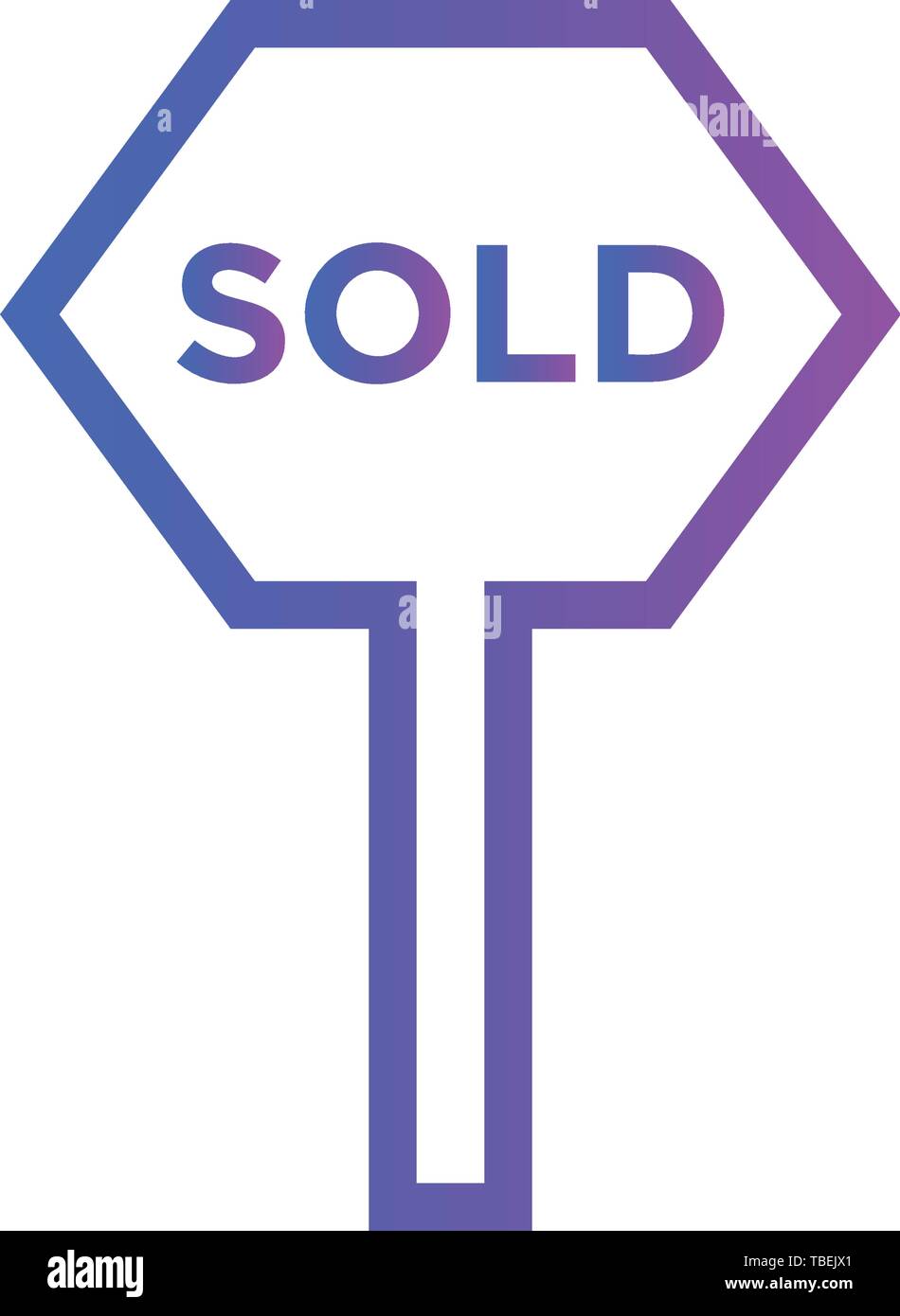 Sold sign icon vector Stock Vector Image & Art - Alamy
