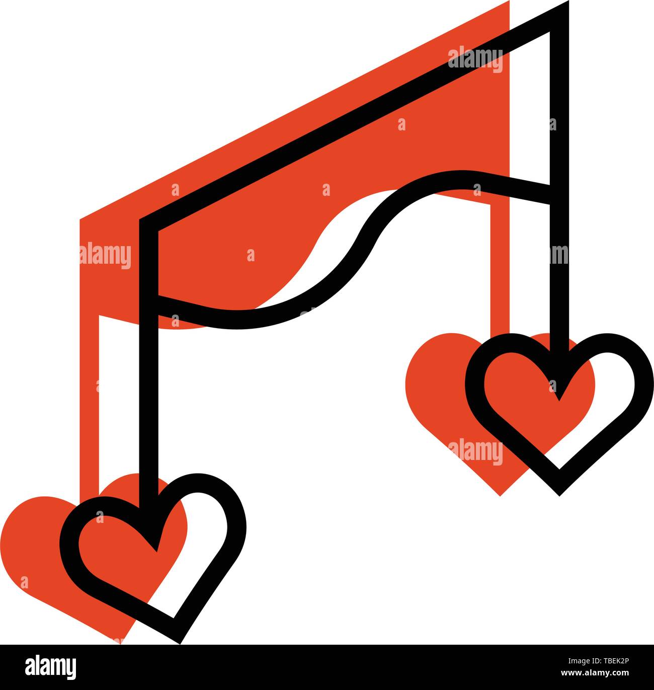 Music love icon vector Stock Vector
