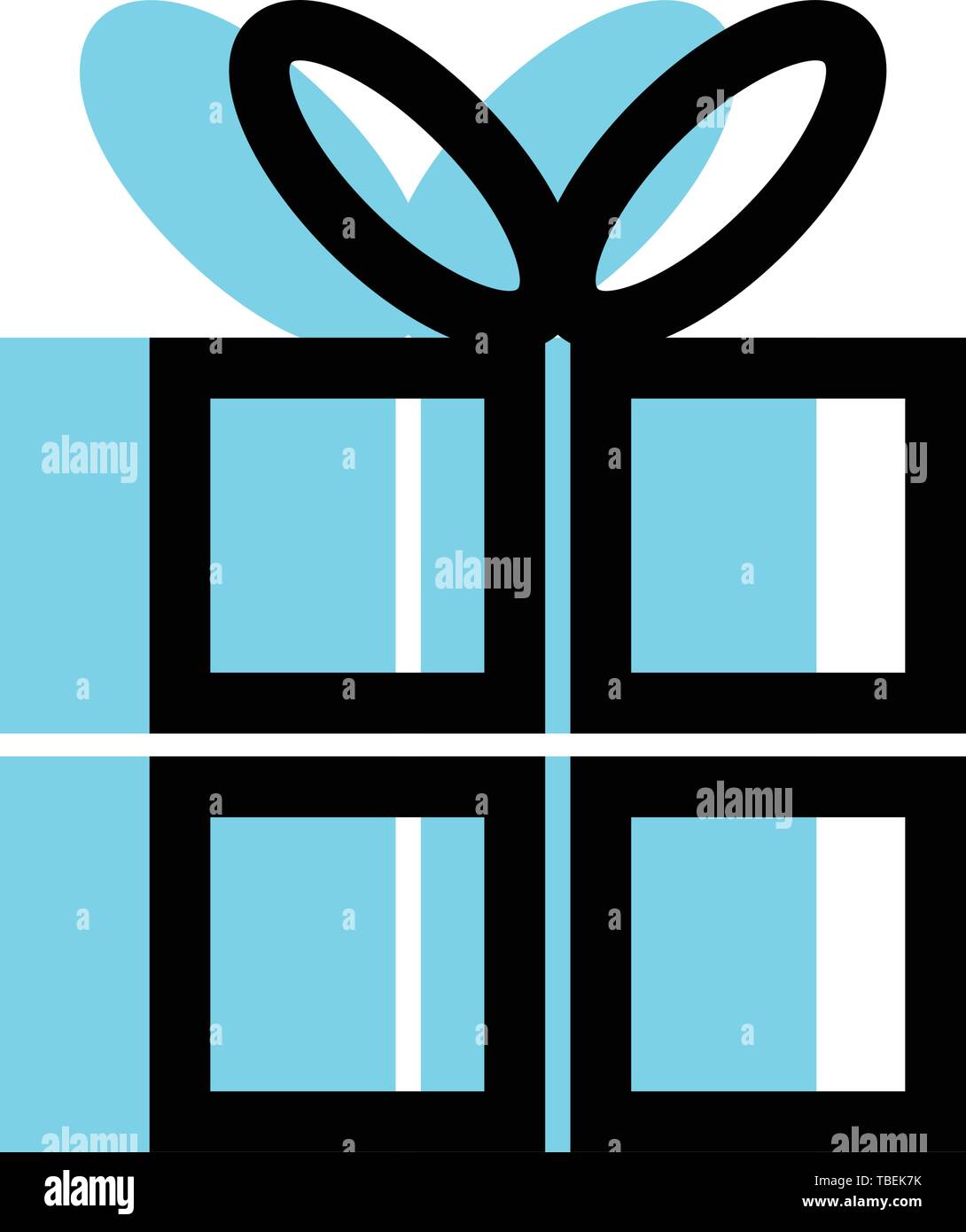 Delivery box - Gift box linear fill vector icon Stock Vector