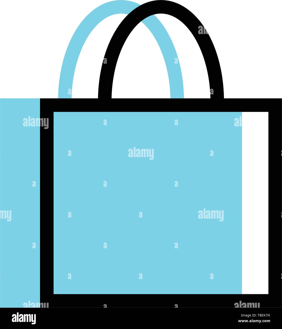 Shopping bag commercial linear fill icon vector Stock Vector