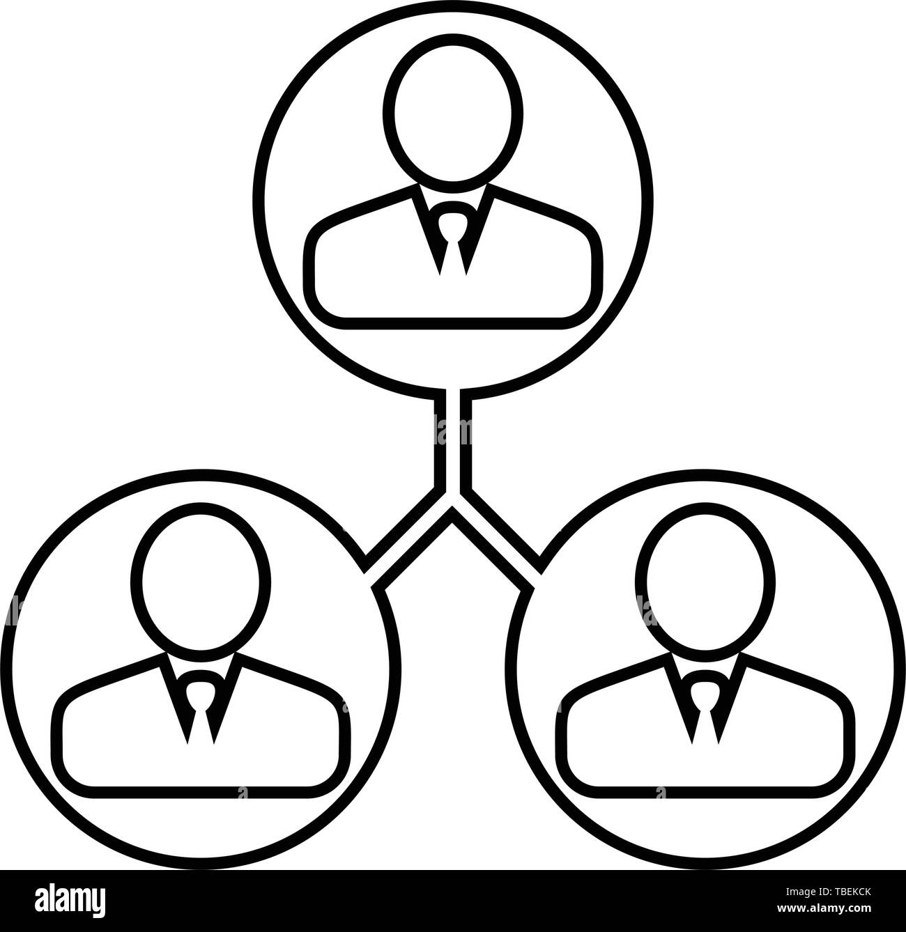Business communication line art icon - black Stock Vector Image & Art ...