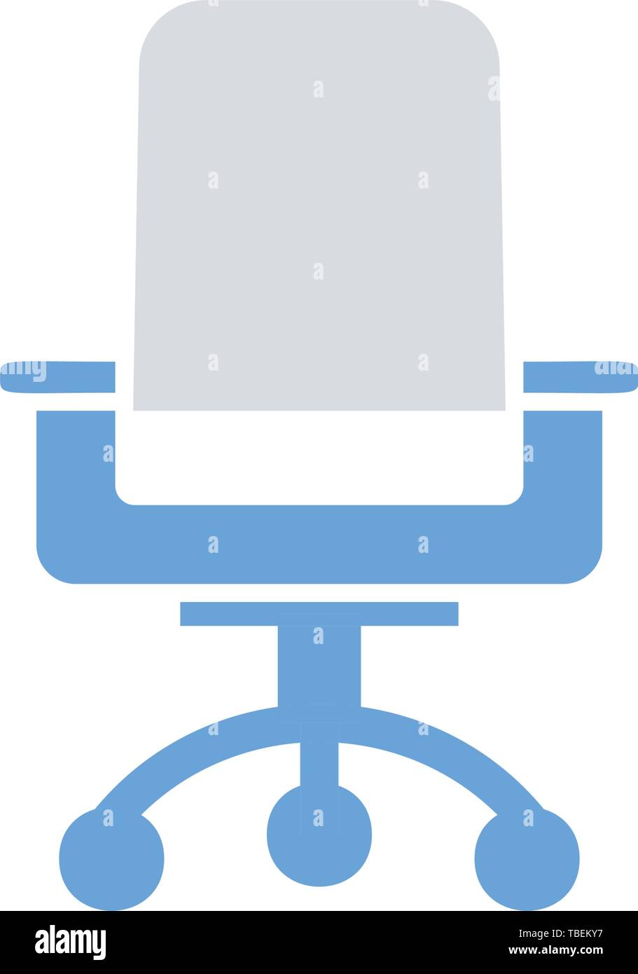 Modern office chair icon - Flat vector Stock Vector