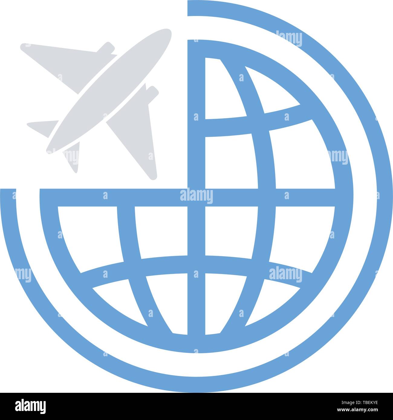 Business aircraft world sign - Flat vector Stock Vector Image & Art - Alamy