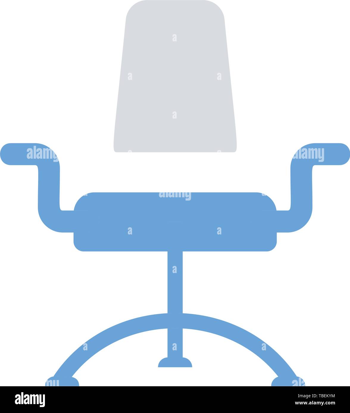 Modern office chair icon - Flat vector Stock Vector