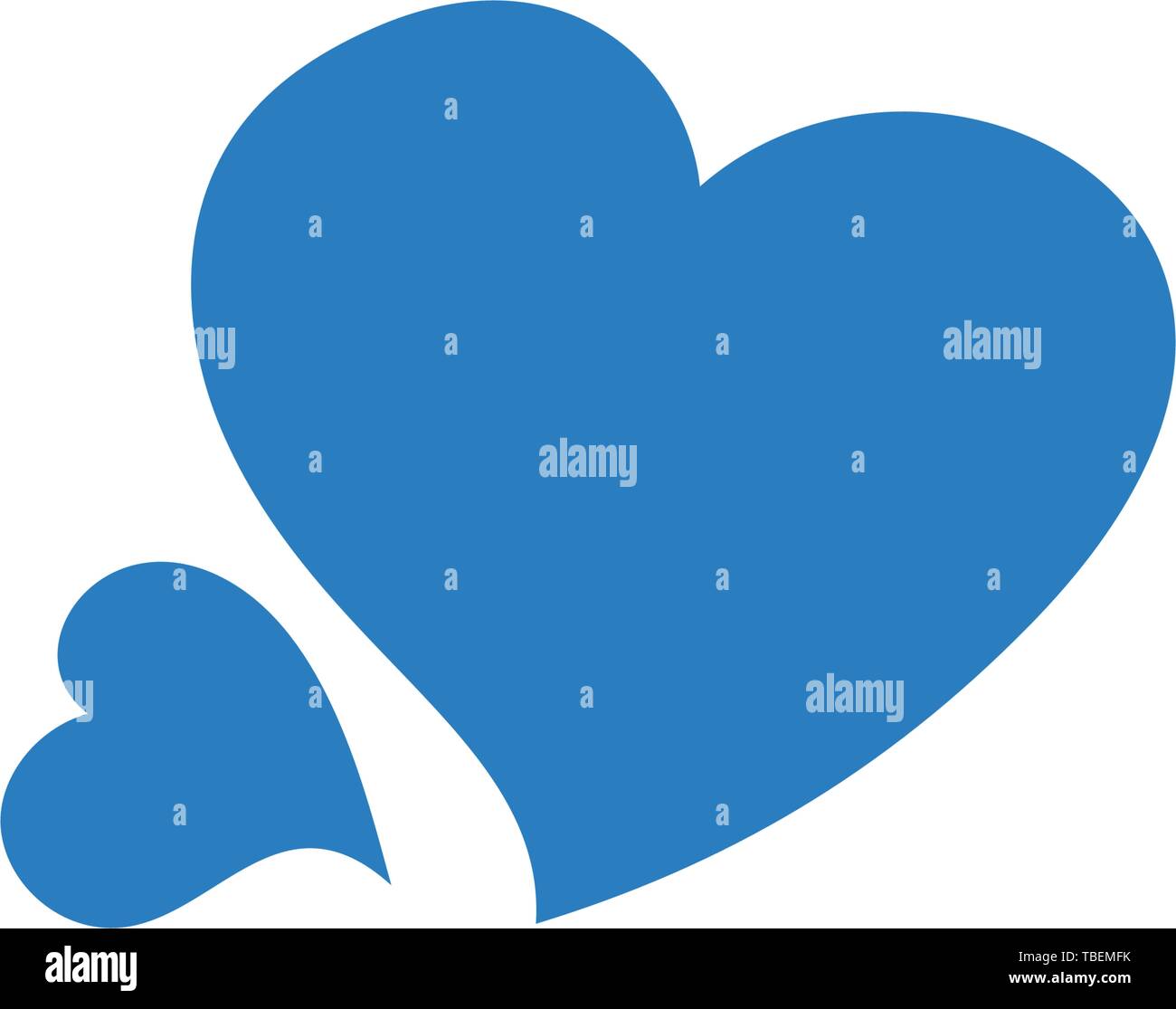 Blue heart sign Stock Vector Images - Alamy