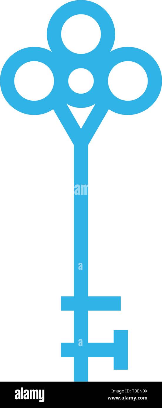 Keys icon, safe and protection sign - Vector blue Stock Vector