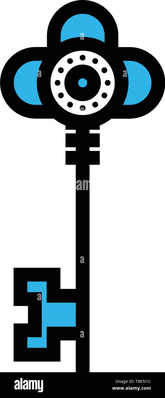 Keys icon, safe and protection sign - Linear fill vector icon Stock ...