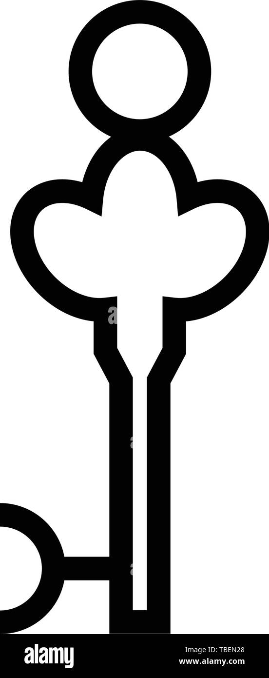 Keys icon, safe and protection sign - Vector black Stock Vector Image ...