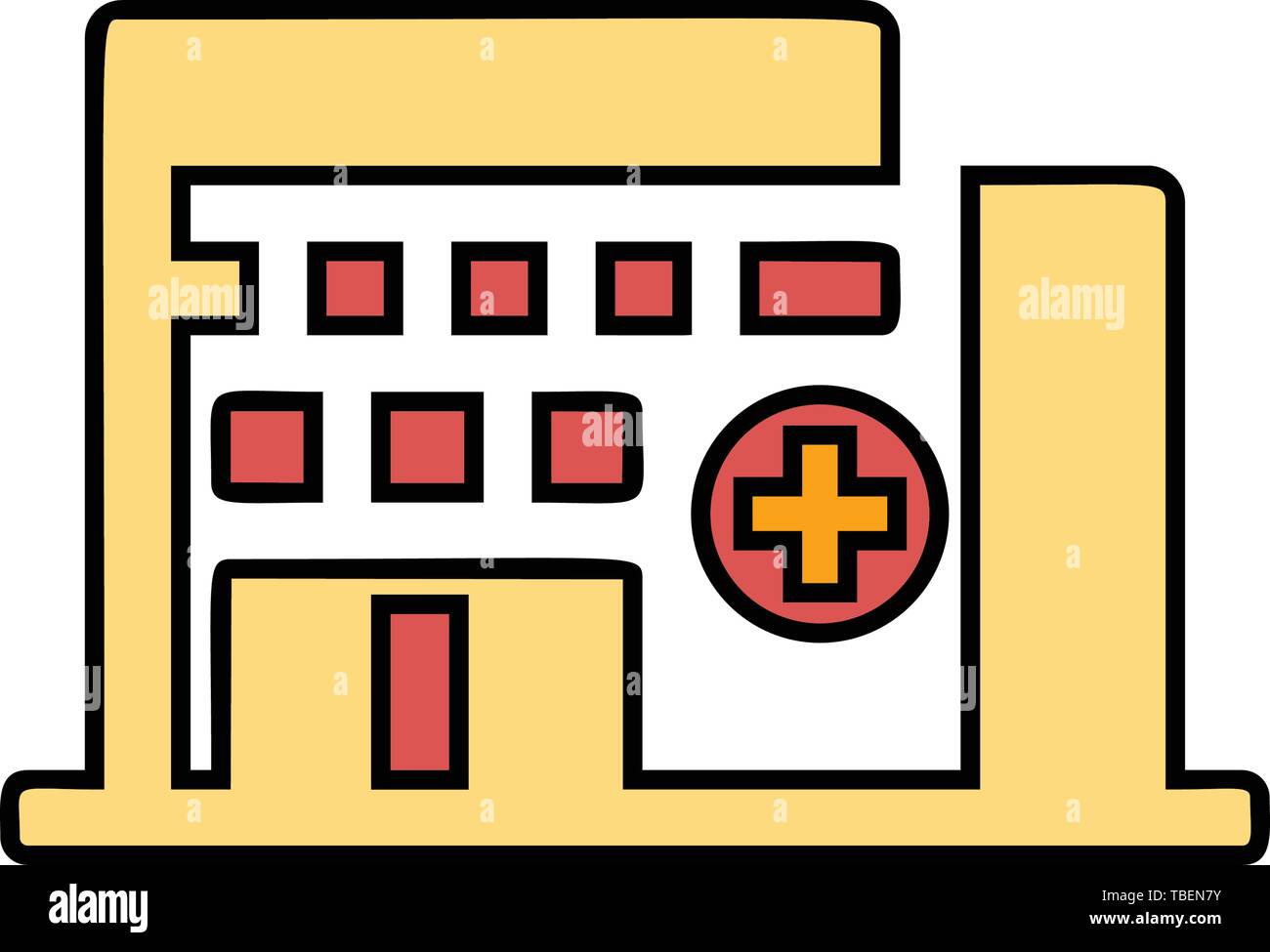 Hospital building icon - vector Stock Vector Image & Art - Alamy