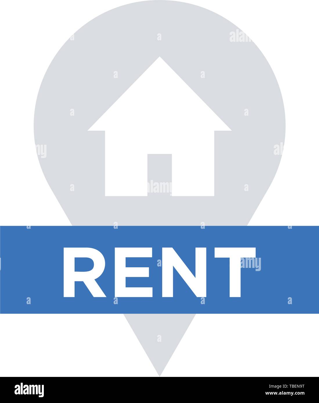 Rent sign house location rent icon Stock Vector Image & Art Alamy