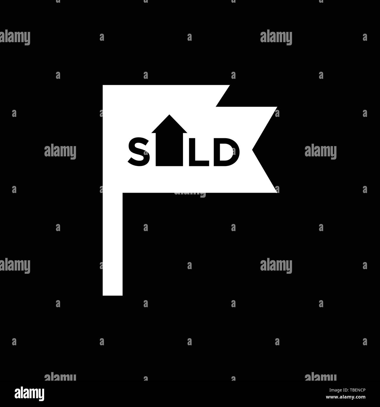 Sold sign icon vector - white Stock Vector Image & Art - Alamy