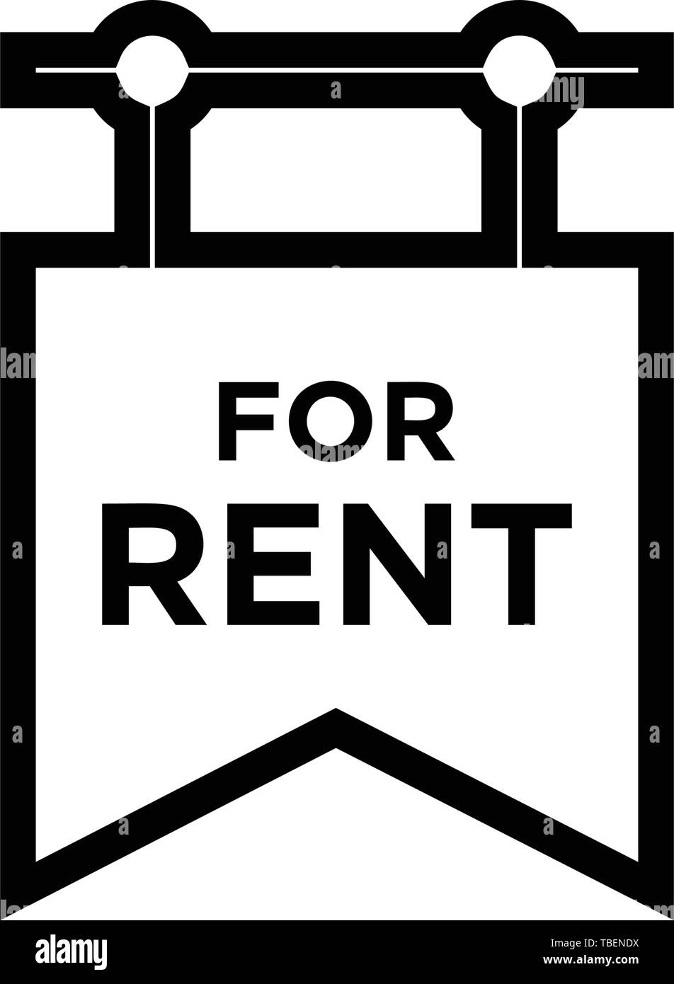 Rent sign - for rent icon vector - line art Stock Vector Image & Art ...