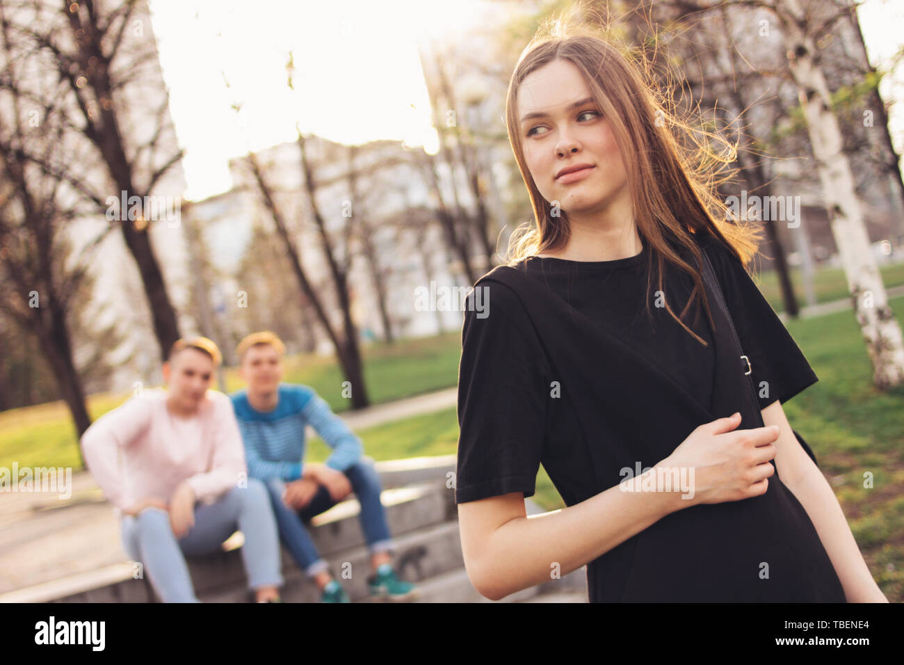 Teen boys with long hair hi-res stock photography and images - Alamy