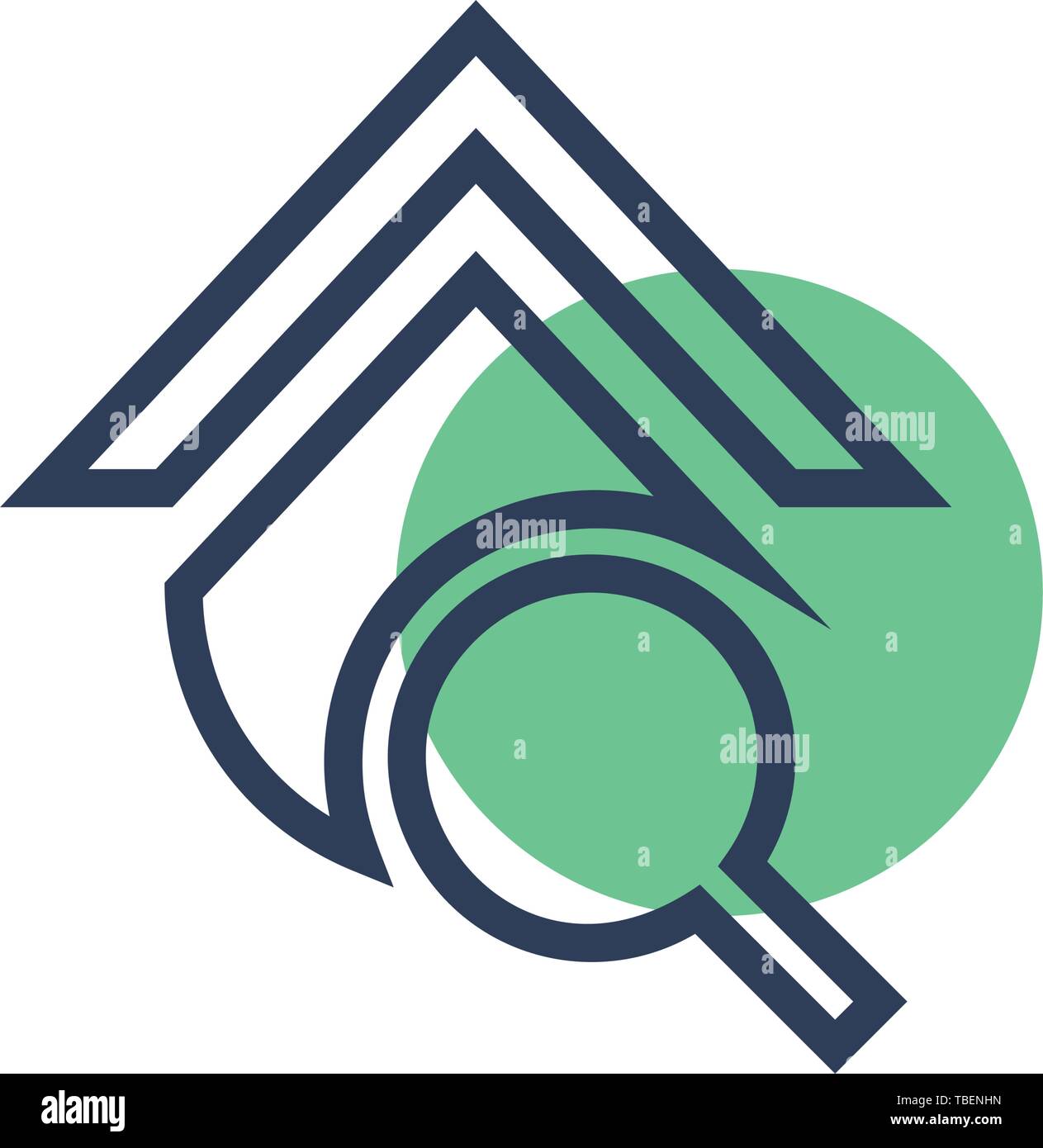 Real Estate Home Search Icon Stock Vector