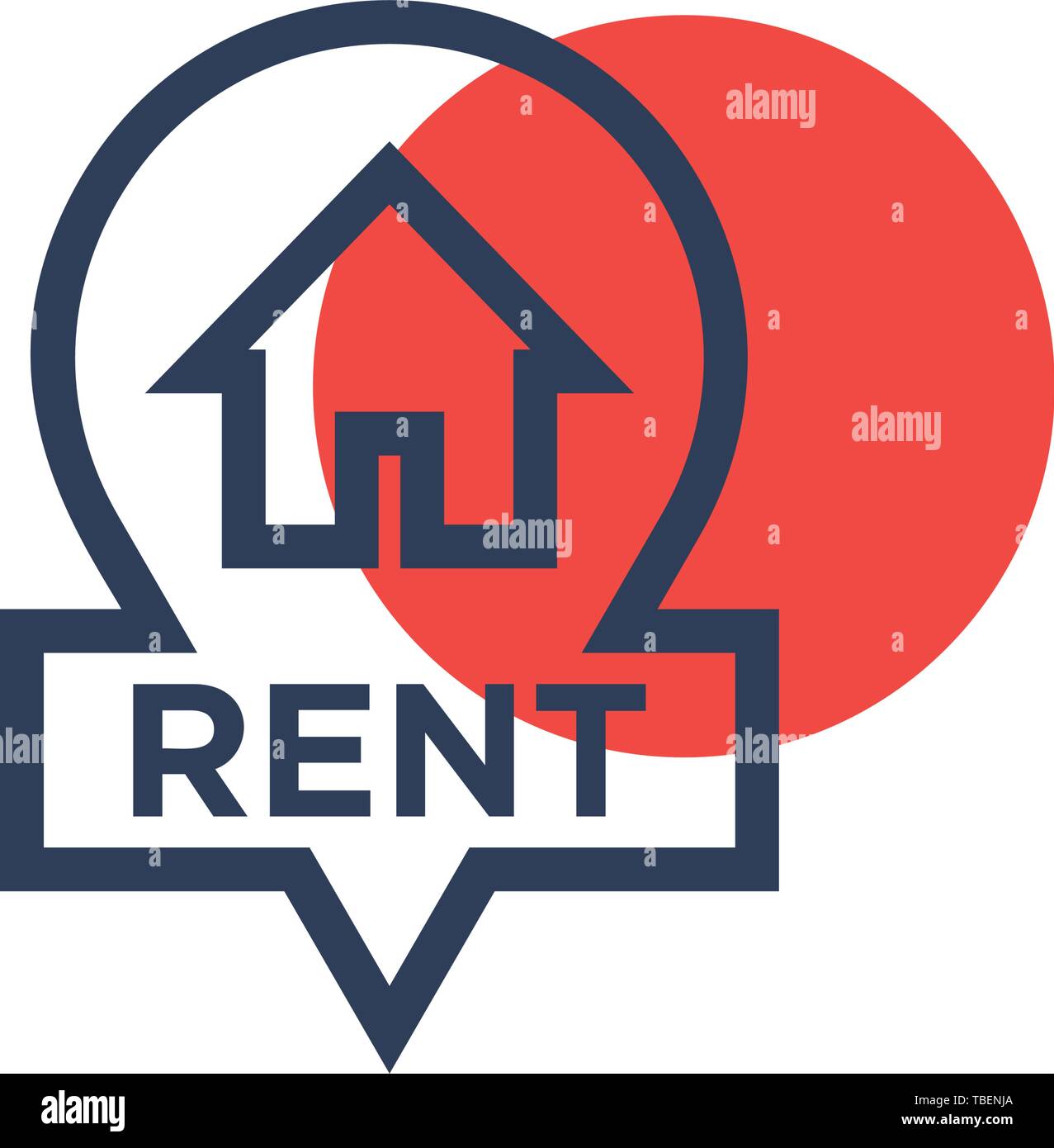 Rent sign house location rent icon Stock Vector Image & Art Alamy