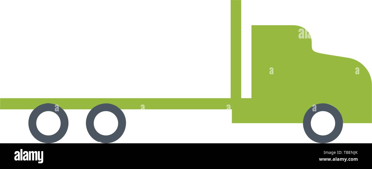 Truck trailer vector icon - Flat design Stock Vector
