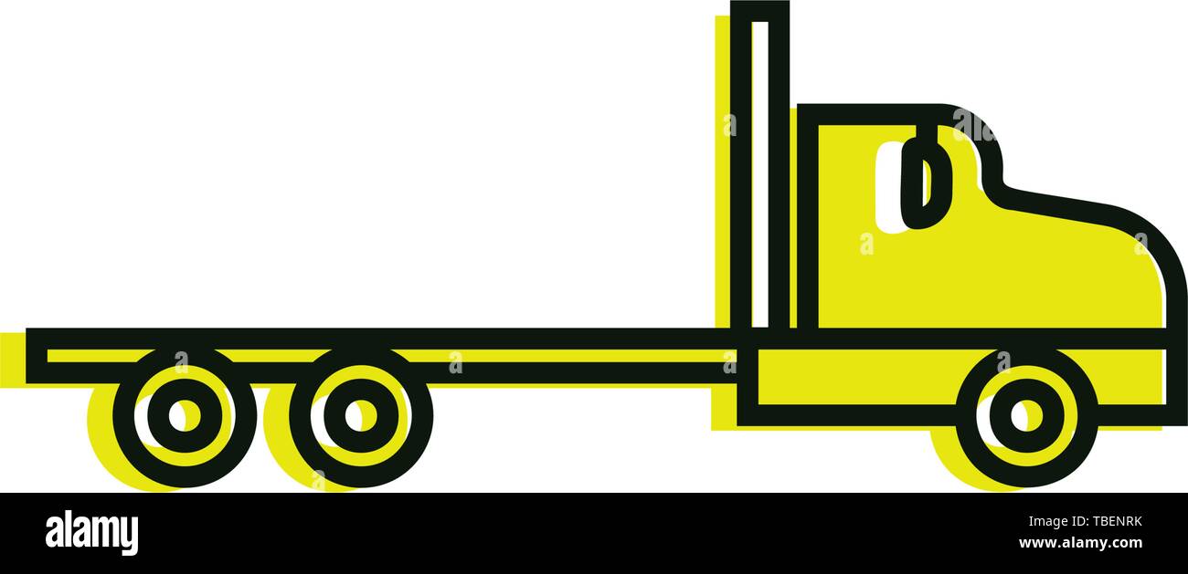Truck trailer vector icon Stock Vector