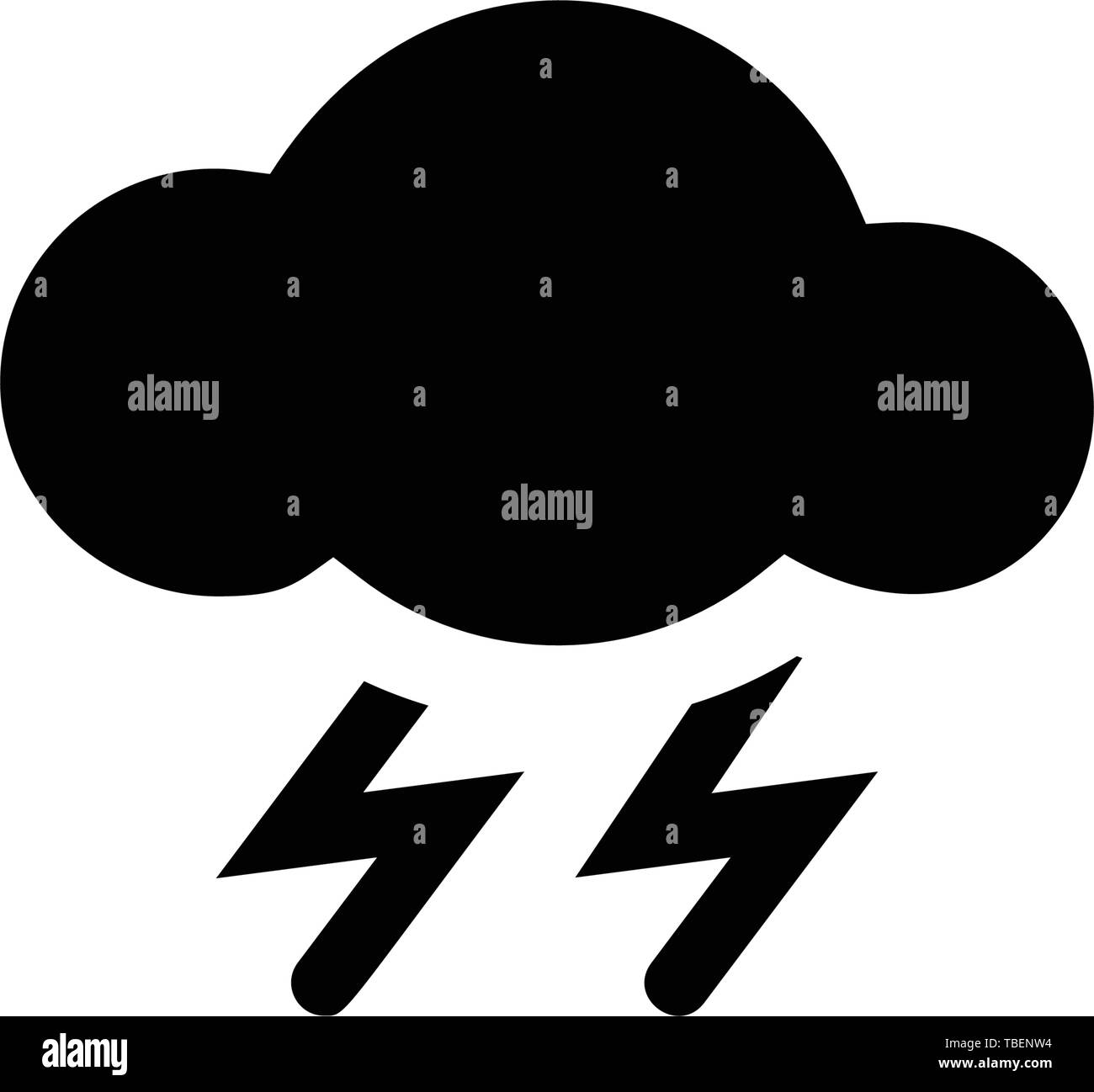 Cloud icon glyph - Vector black Stock Vector Image & Art - Alamy