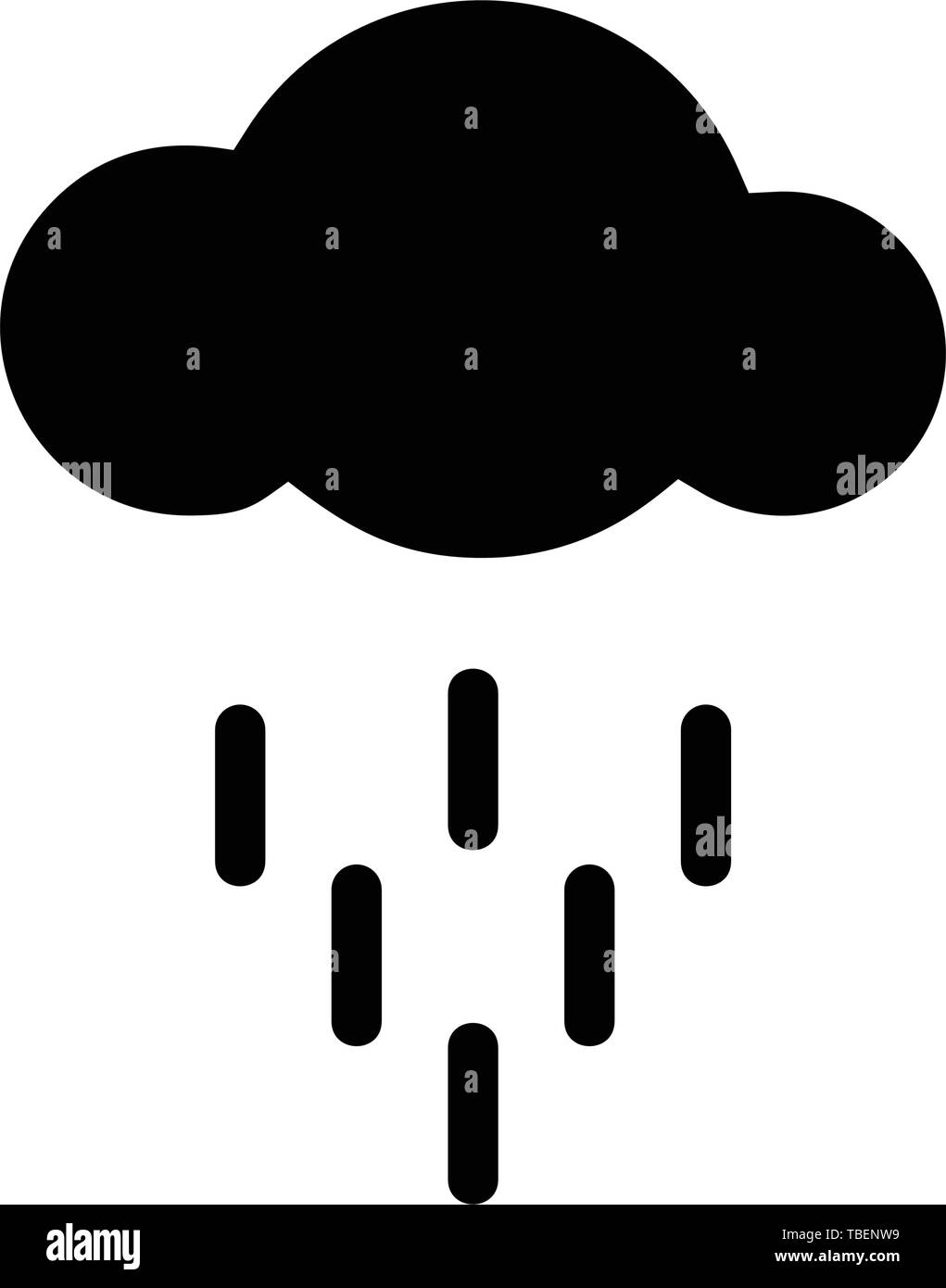 Cloud icon glyph - Vector black Stock Vector Image & Art - Alamy