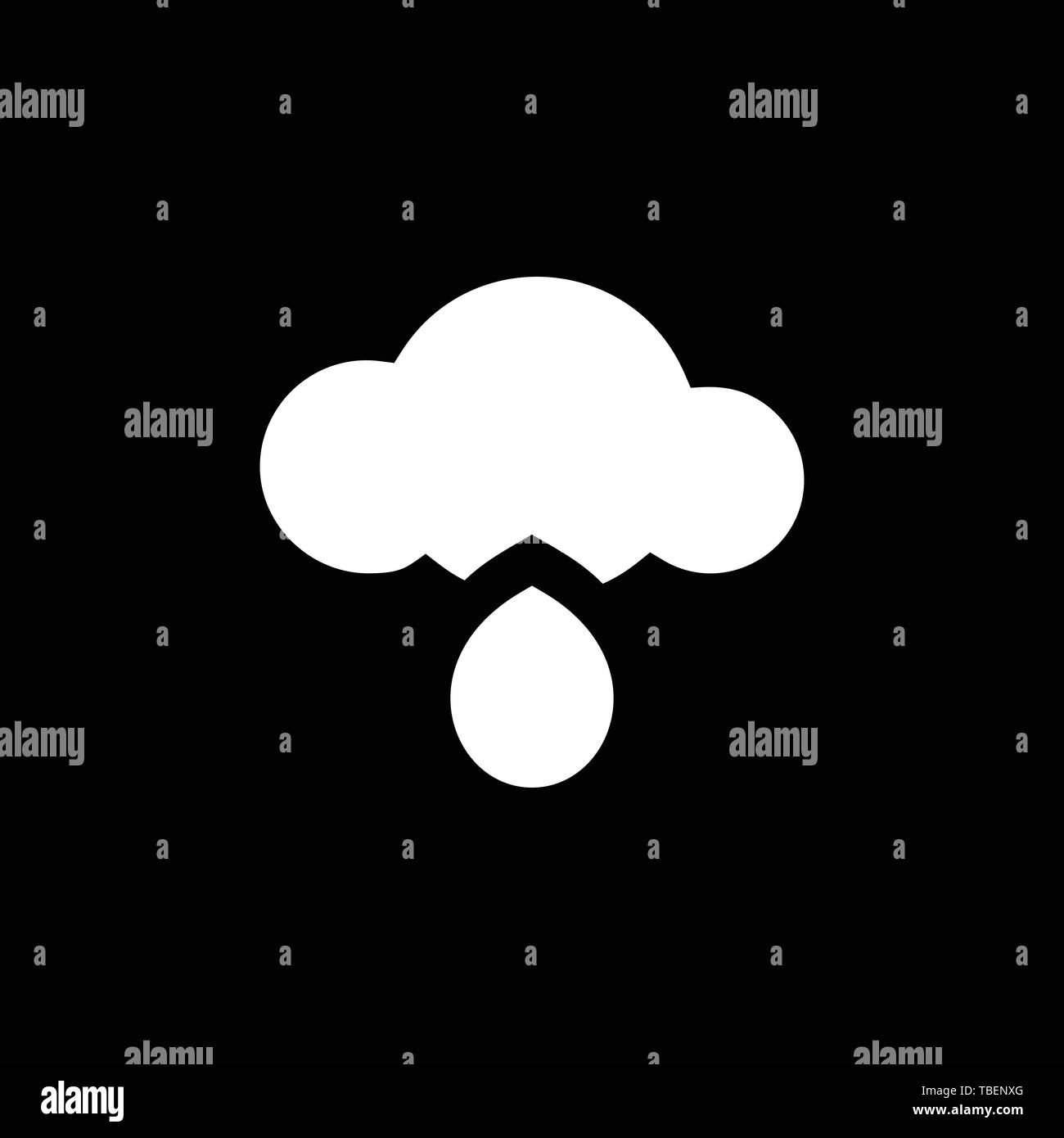 Cloud icon glyph - Vector black Stock Vector Image & Art - Alamy