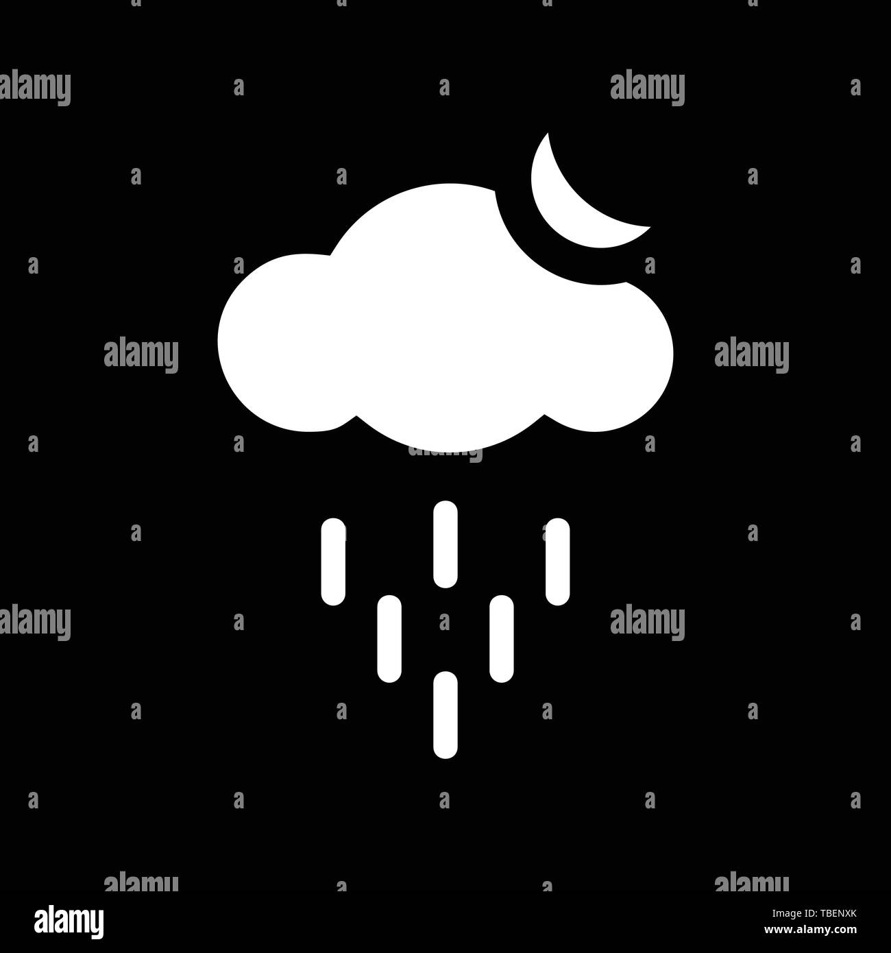 Cloud icon glyph - Vector black Stock Vector Image & Art - Alamy