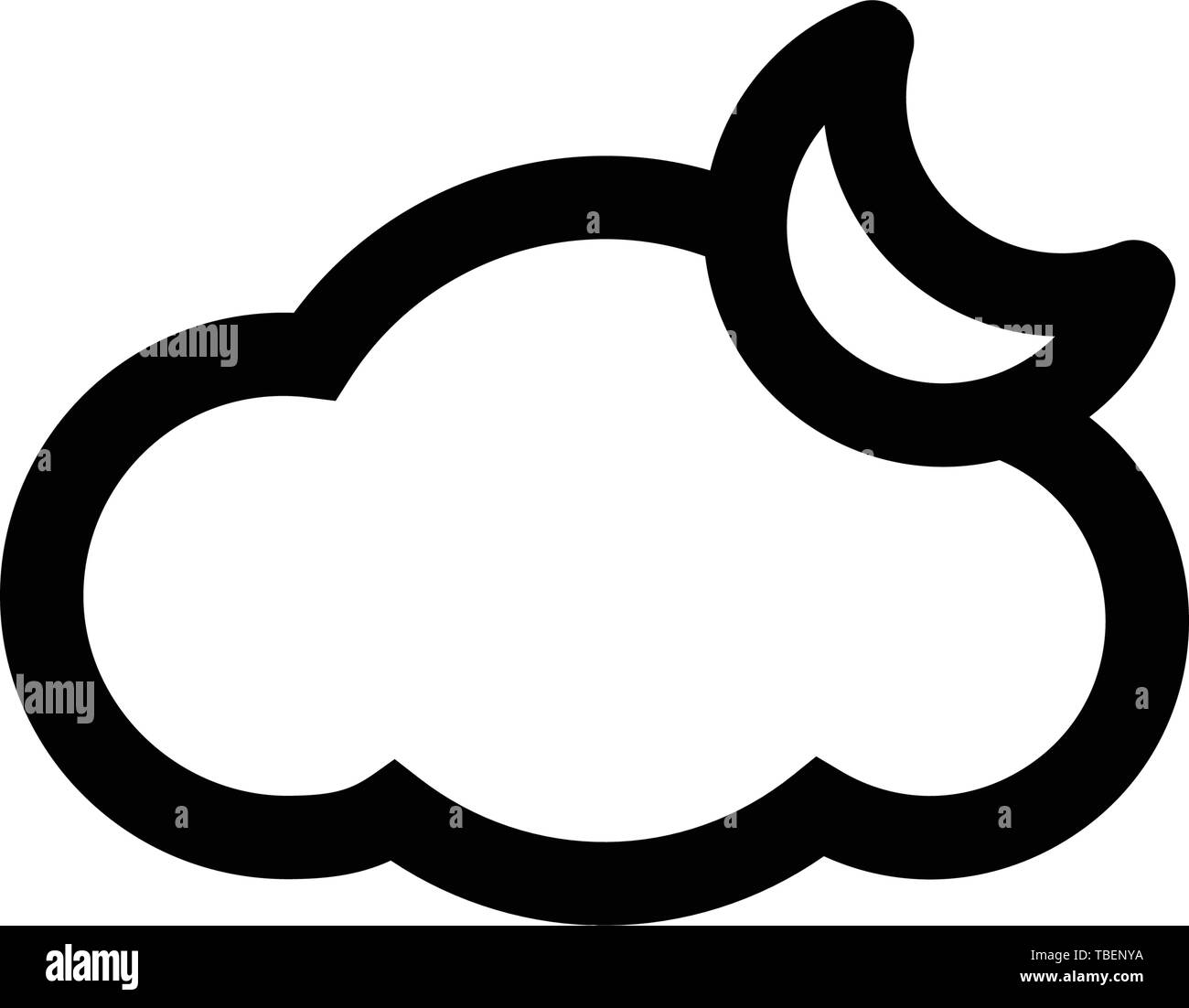 Cloud icon glyph - Vector black Stock Vector Image & Art - Alamy