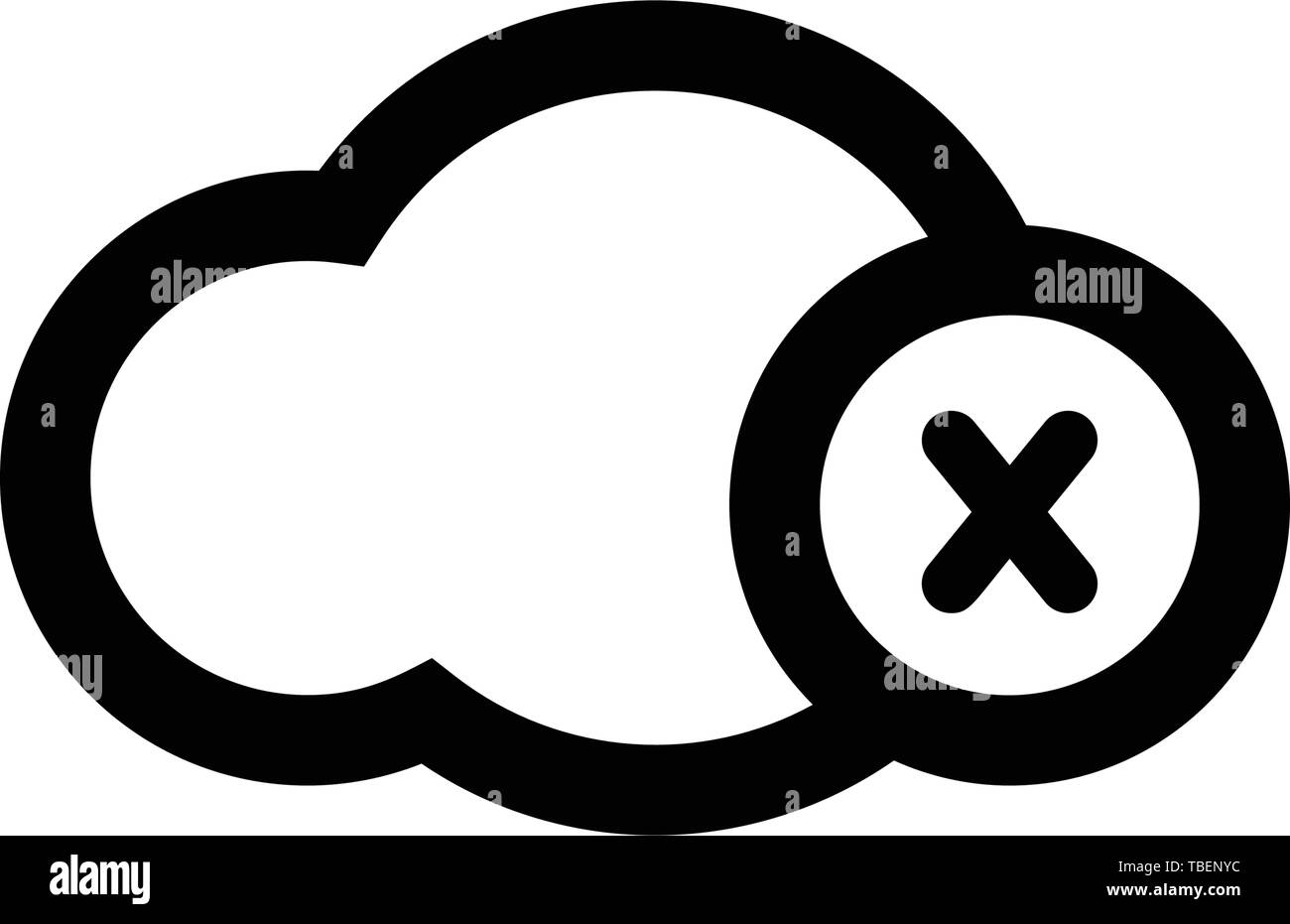 Cloud icon glyph - Vector black Stock Vector Image & Art - Alamy