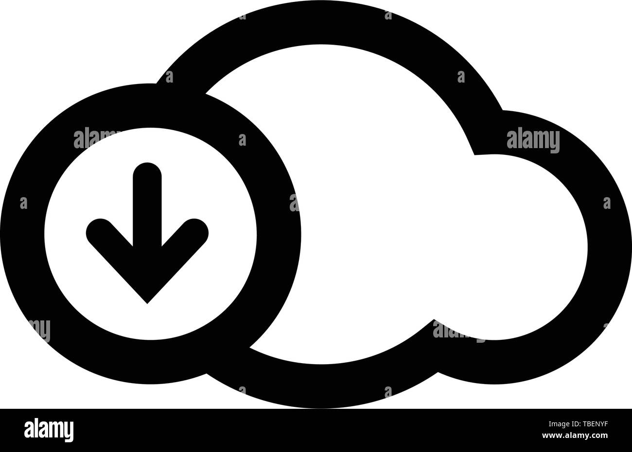 Cloud icon glyph - Vector black Stock Vector Image & Art - Alamy