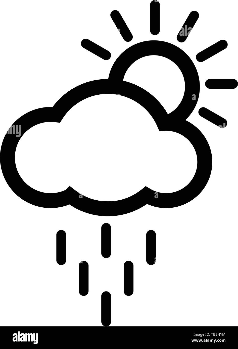Cloud icon glyph - Vector black Stock Vector Image & Art - Alamy