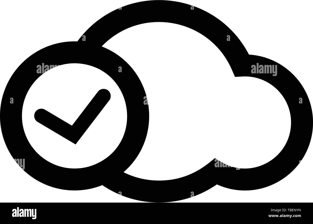 Cloud icon glyph - Vector black Stock Vector Image & Art - Alamy